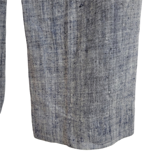 MaxMara Blue Washed Linen Wide Leg Pants - Picture 4 of 6